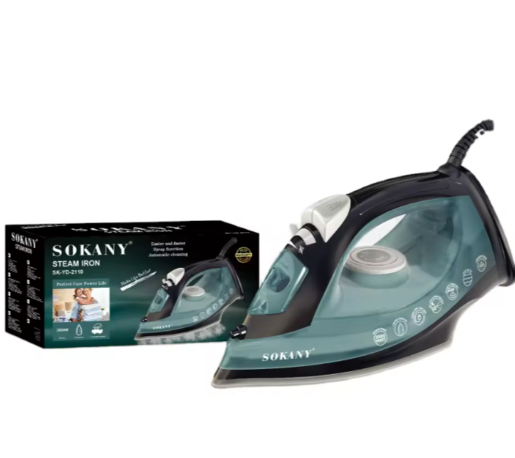 2000W Electric Steam Iron For Clothes. Fast Heating Iron With Ceramic Coating Soleplate, Adjustable Thermostat Dial & Spray Mist. Self-Cleaning Iron For Clothes At Home Or Office.