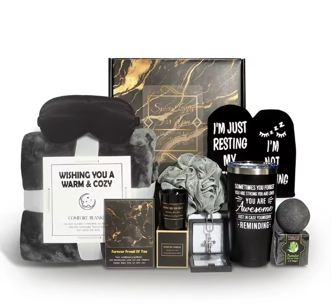 Self Care at Home Spa Gifts for Men and Women, Custom Thinking of You Gift Care Package -Baskets for Christmas, Valentine's, Birthdays, Get Well Soon, Just Because. Any Day Gifts.