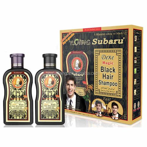 Dexe Magic Herbal Subaru Black Hair Shampoo 200ml+200ml = 400ml Fast Acting Cream Dye For Black Hai