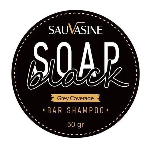 Sauvasine Black Soap Grey Covering Bar Shampoo 50g