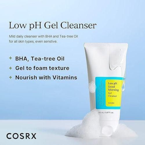 COSRX Low pH Good Morning Gel Cleanser - Morning Skincare Routine- 150ml