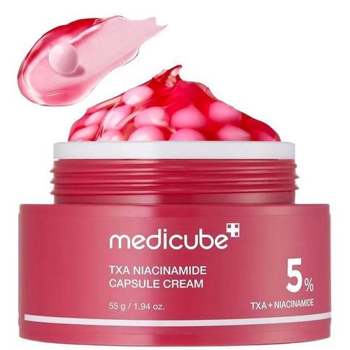 Medicube TXA Niacinamide Capsule Cream with Glutathione & Alpha Arbutin. Fades Dark Spots, Hyperpigmentations, Scars, Glows, Moisturizes, Brightens, Evens the skin tone, Smooths, Softens & Clarifies