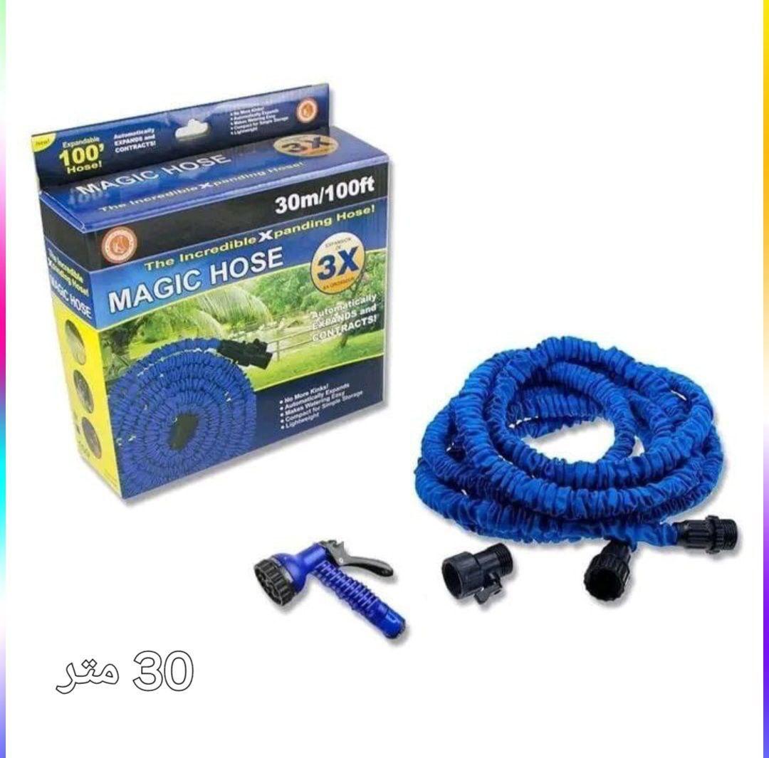 🔅30M _ 100M Expandable 3 Times Magic Expandable Garden Hose Flexible Stretch Water Pipe with Water Spray Nozzle Good for Plants, Cars Cleaning, Pets Shower Lawn Car Home Cleaning, MULTICOLOR🔅