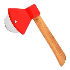 🍕Creative Axe-Style Stainless Steel Pizza Cutter – Fun & Functional Pizza Slicer with Wooden Handle 🔪🪓