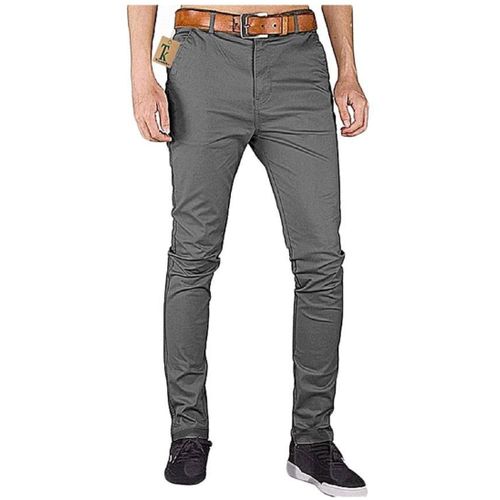 🆕 Dark Grey Men’s Soft Slim Fit Khaki Trouser – Smart & Stylish! 👖🌑