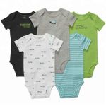Fashion 5 Pieces Baby Bodysuits/Baby Onesies/Sleepsuit/Romper set offers an adorable and versatile clothing solution for your little one. Made from high-quality, breathable cotton, PRINT VARIES