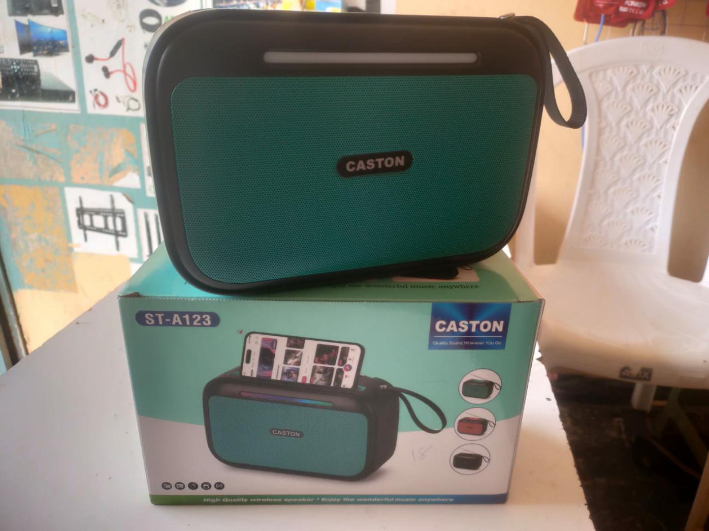 Caston  ST -A123 portable bluetooth speaker with a solar panel for charging