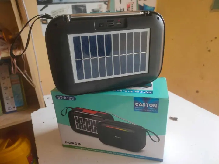 Caston  ST -A123 portable bluetooth speaker with a solar panel for charging