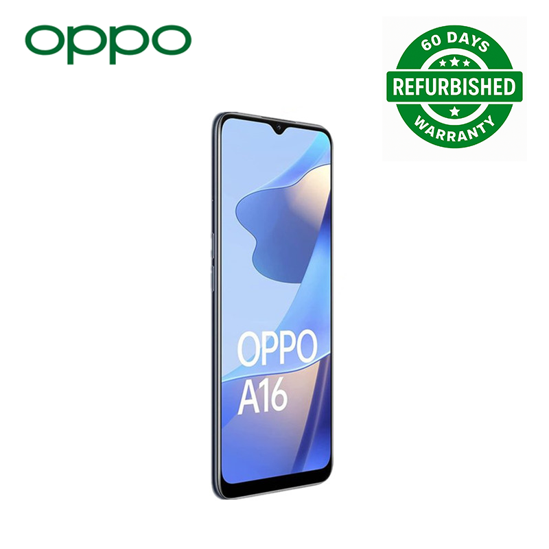 Refurbished OPPO A16 64GB+4GB 6.52" 13MP Camera 5000mAh Side Fingerprint Unlock Android 11 2G/3G/4G LTE Dual SIM Smart Phones