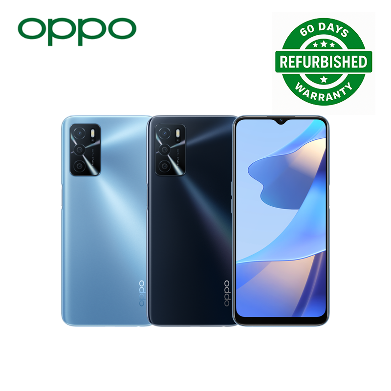 Refurbished OPPO A16 64GB+4GB 6.52" 13MP Camera 5000mAh Side Fingerprint Unlock Android 11 2G/3G/4G LTE Dual SIM Smart Phones