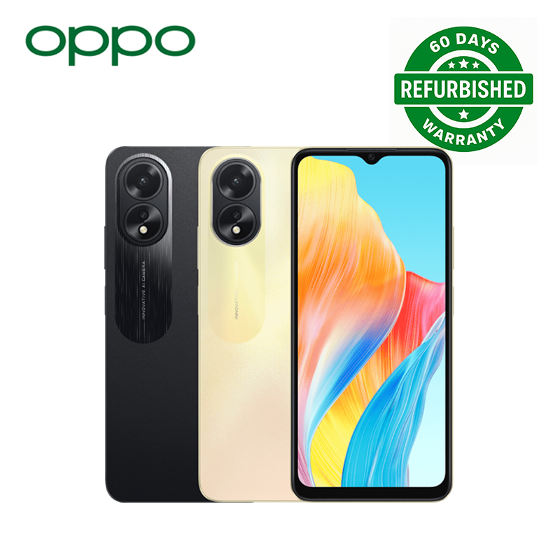 Refurbished OPPO A38 128GB+4GB 50MP AI Camera 6.56" 90Hz Sunlight Display 33W 5000mAh Type-C Charge Android 13 4G Dual Sim Smart Phones
