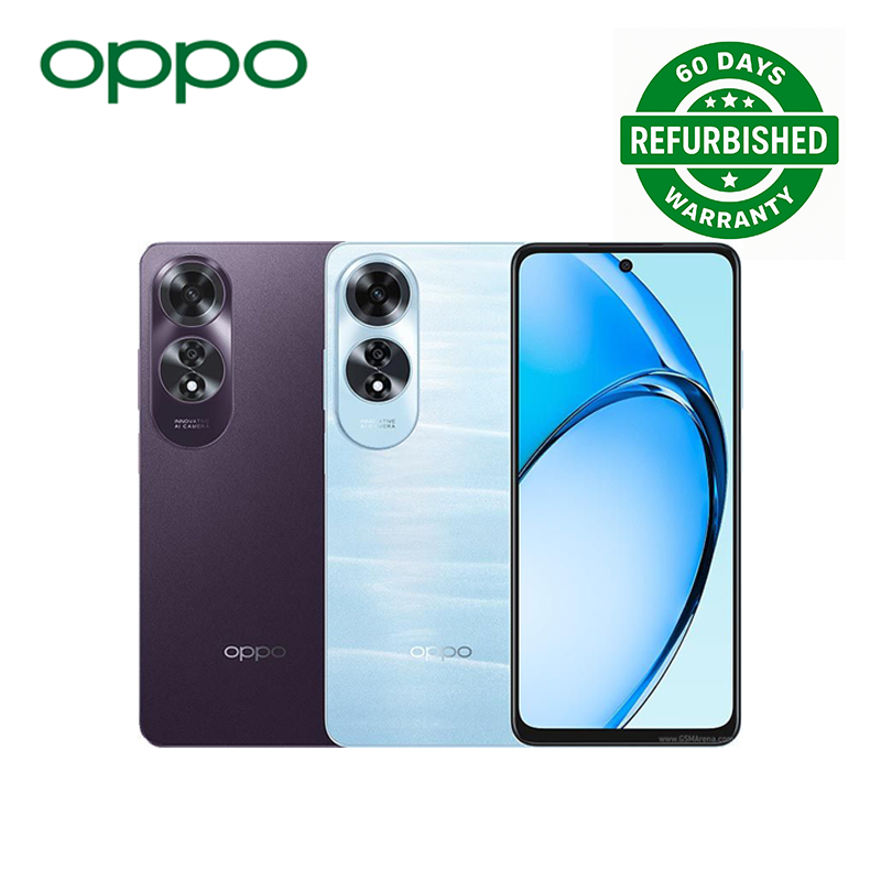 Refurbished OPPO A60 8GB RAM+256GB ROM 6.67" 90Hz 50MP Snapdragon 680 Android 14 Dual Stereo Speakers 45W 5000mAh Type-C Charge Smart Phones Side Fingerprint Unlock