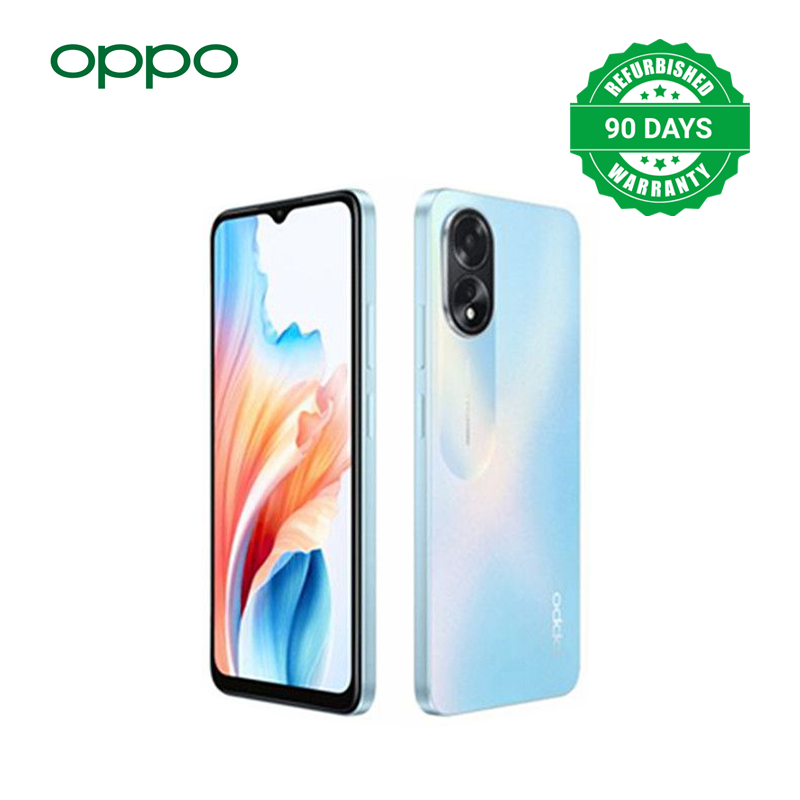 Refurbished OPPO A18 6.56" 90Hz Display 4GB+64GB 8MP Android 13 Side Fingerprint 5000mAh Type-C Charge Smart Phones IP54 Dust Splash Resistant