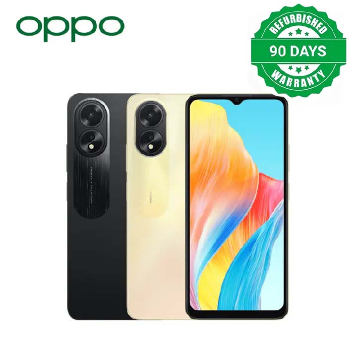 Refurbished OPPO A38 128GB+4GB 50MP AI Camera 6.56" 90Hz Sunlight Display 33W 5000 mAh Type-C Charge Android 13 4G Dual Sim Smart Phones(Device Only, No Original Accessories!)
