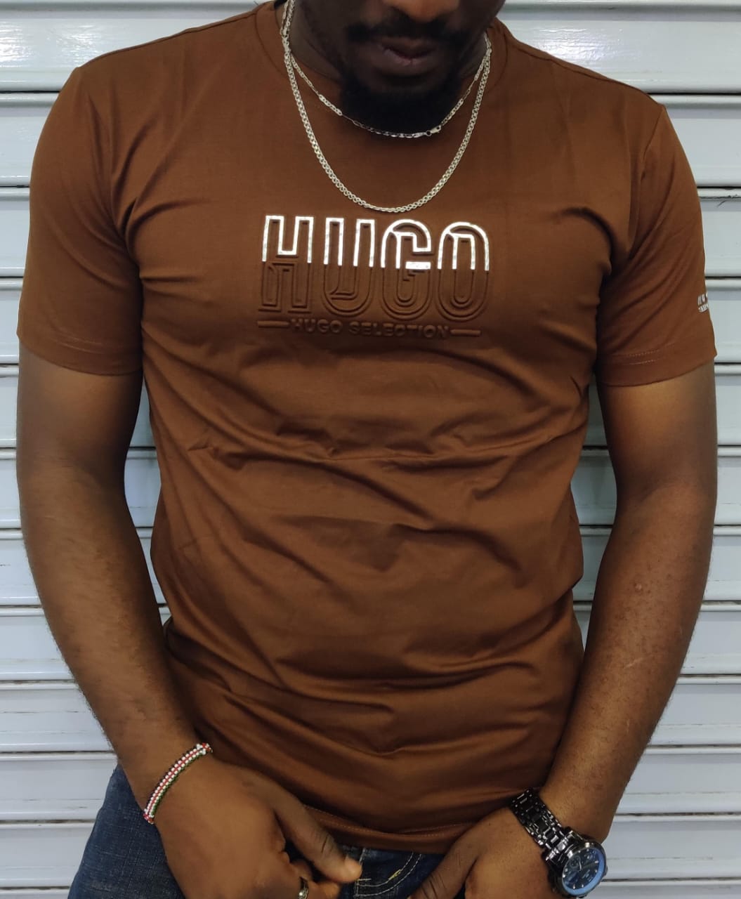 Men's short sleeve T-shirt, premium cotton tee, soft breathable fabric, elevated casual style, tailored relaxed fit, not basic plain, high-quality finish, stylish everyday essential shirt