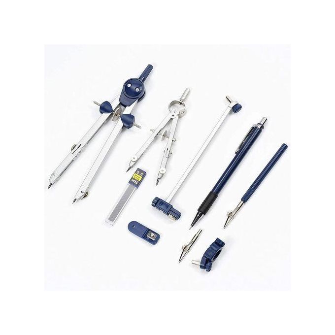 Technical Drawing Set, Mathematical & Engineering Geometry & Technical Drawing Compass Set, student stationery, school supplies, mathematical instruments,9 Piece Student Drawing & Drafting Set