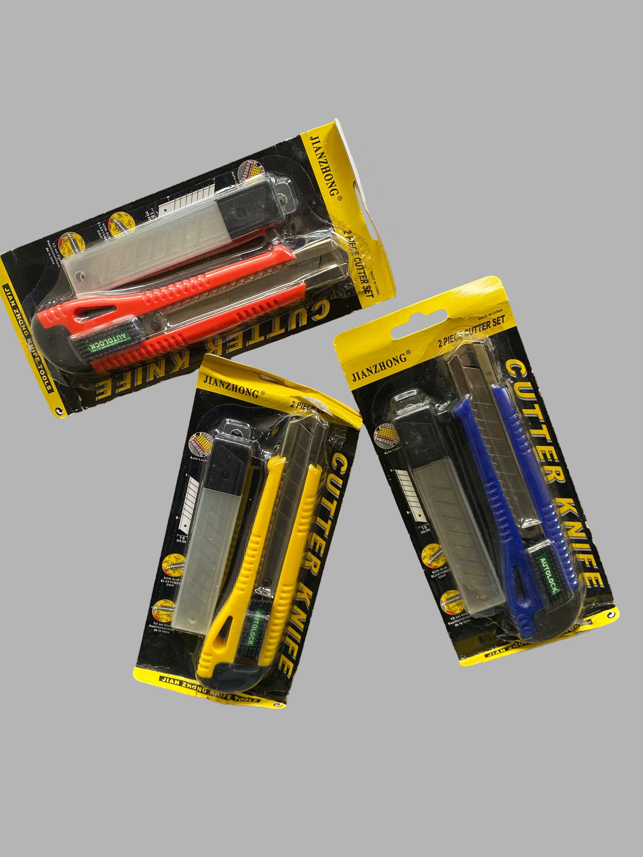 Jianzhong 2-Piece Cutter Knife Set – Precision and Heavy-Duty Blades for Office & Craft Use
