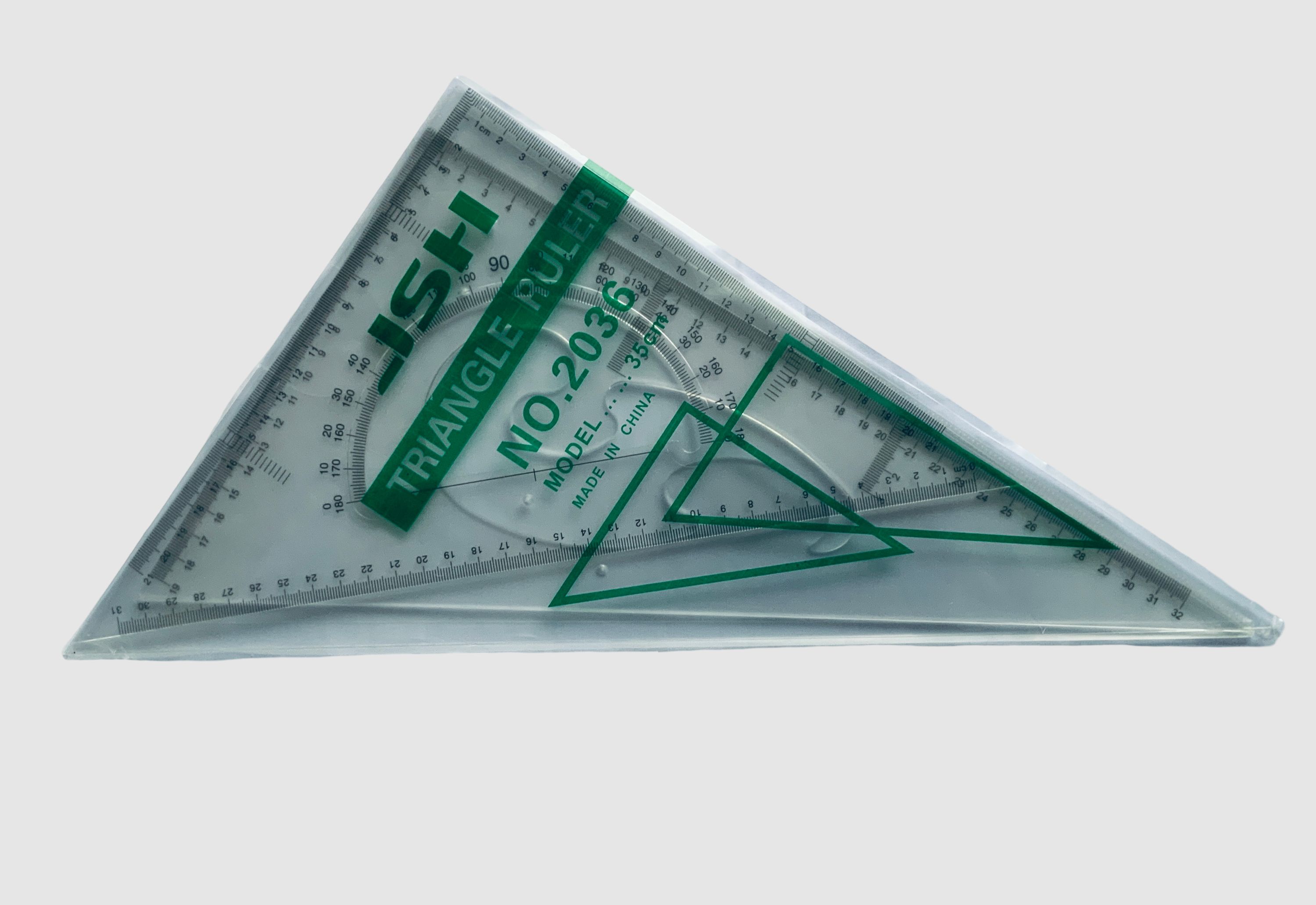 35cm Transparent Triangular Set Square – Large Geometry Triangle Ruler for Technical Drawing & Drafting, architecture tools