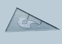 35cm Transparent Triangular Set Square – Large Geometry Triangle Ruler for Technical Drawing & Drafting, architecture tools