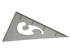 45cm Transparent Triangular Set Square – Large Geometry Triangle Ruler for Technical Drawing & Drafting, architecture tools