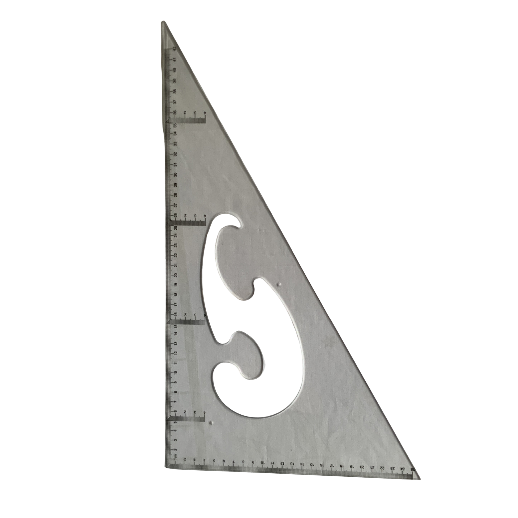 45cm Transparent Triangular Set Square – Large Geometry Triangle Ruler for Technical Drawing & Drafting, architecture tools