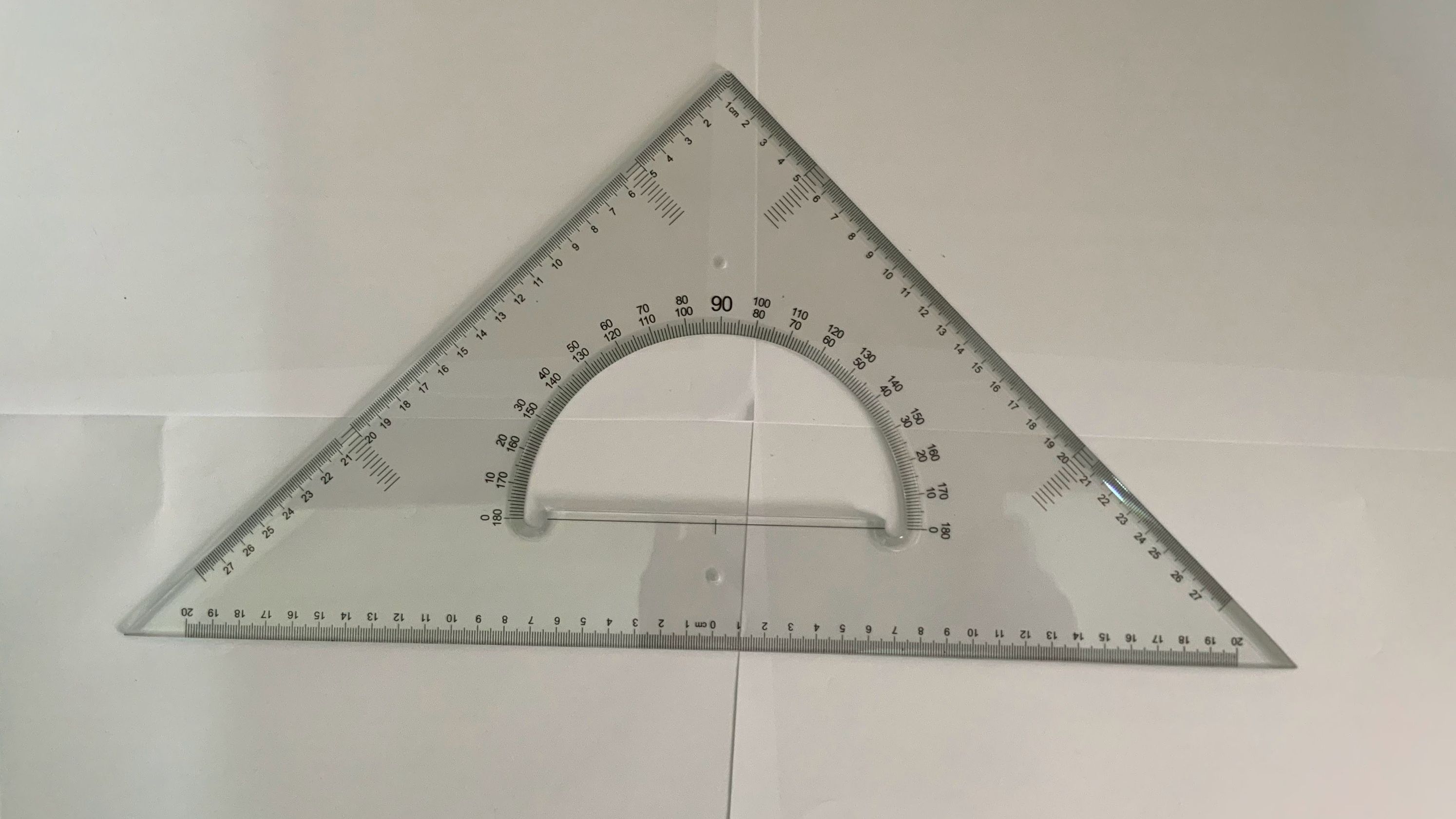45cm Transparent Triangular Set Square – Large Geometry Triangle Ruler for Technical Drawing & Drafting, architecture tools