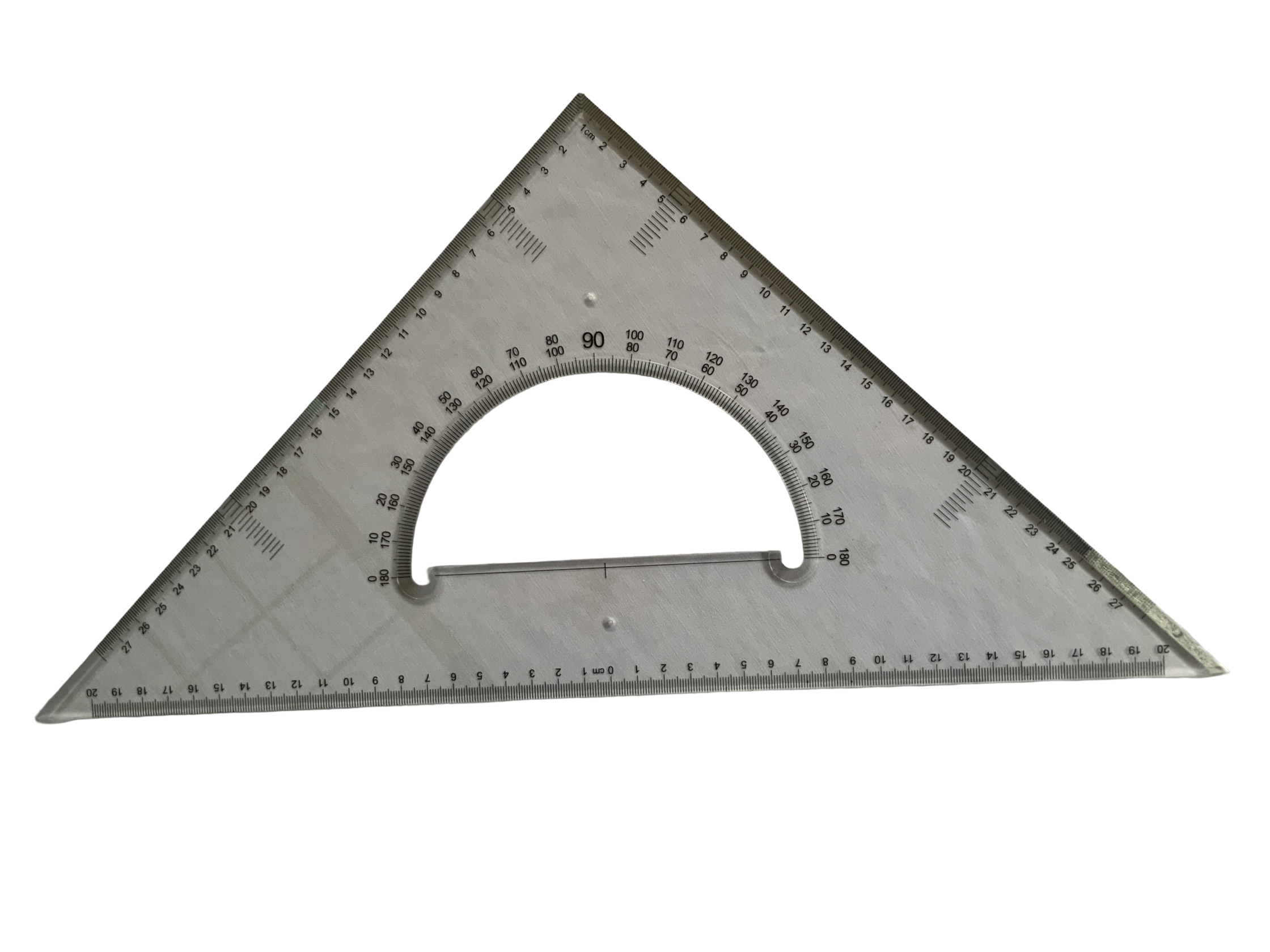45cm Transparent Triangular Set Square – Large Geometry Triangle Ruler for Technical Drawing & Drafting, architecture tools