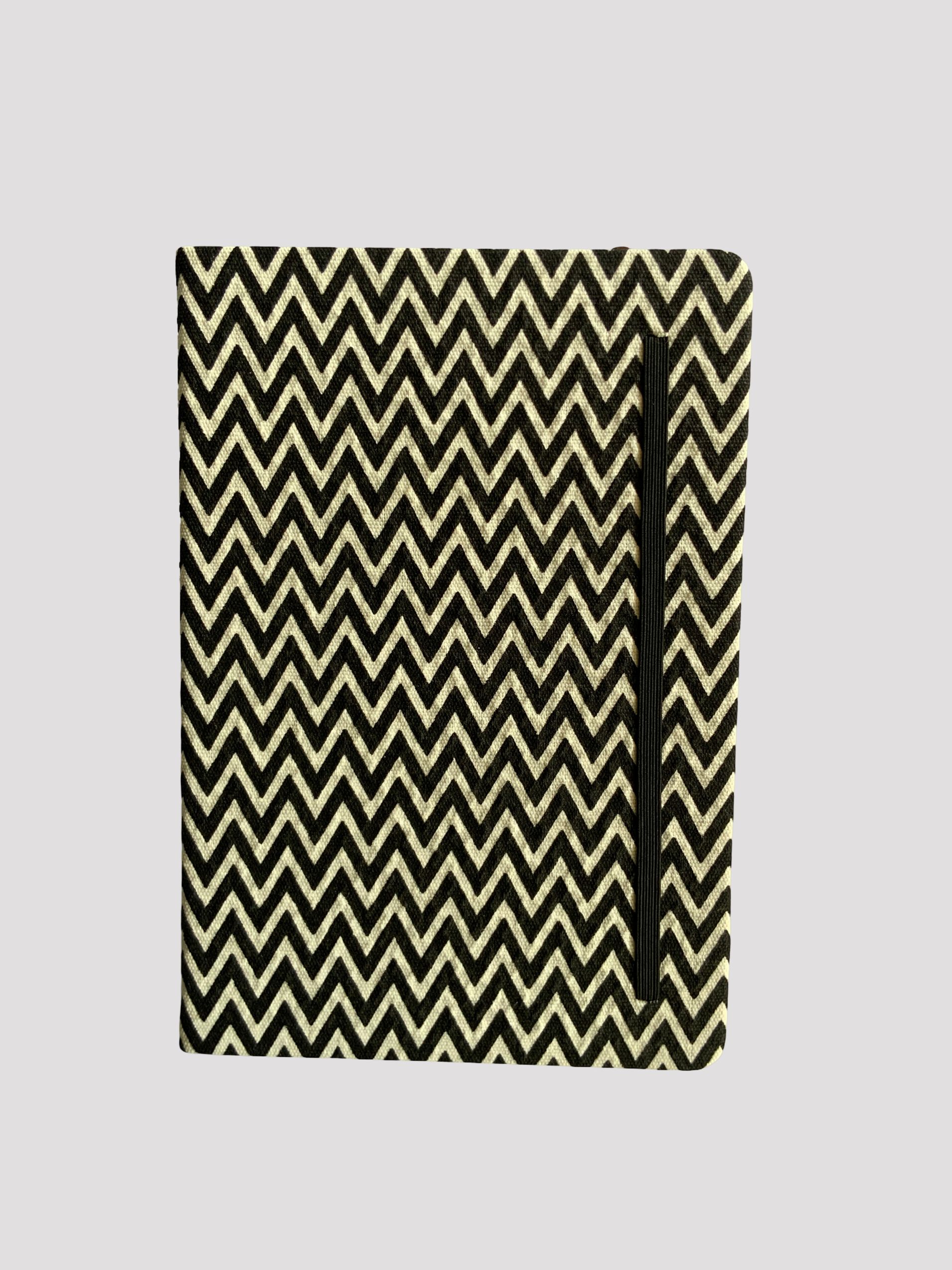 A5 160 pages Hard Cover Notebook, zigzag notebook, elastic band journal, lined pages, stylish notebook, school supplies, office notebook, gift notebook NOTEPADS