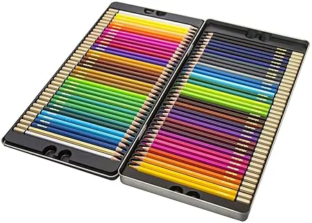 LolliZ 72 Colors Metal Box Professional Oil Colour Pencil Set Artist Painting Sketching Wood Color Pencil School Art Supplies
