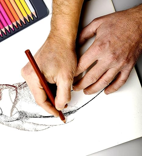 LolliZ 72 Colors Metal Box Professional Oil Colour Pencil Set Artist Painting Sketching Wood Color Pencil School Art Supplies