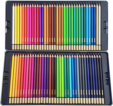 LolliZ 72 Colors Metal Box Professional Oil Colour Pencil Set Artist Painting Sketching Wood Color Pencil School Art Supplies