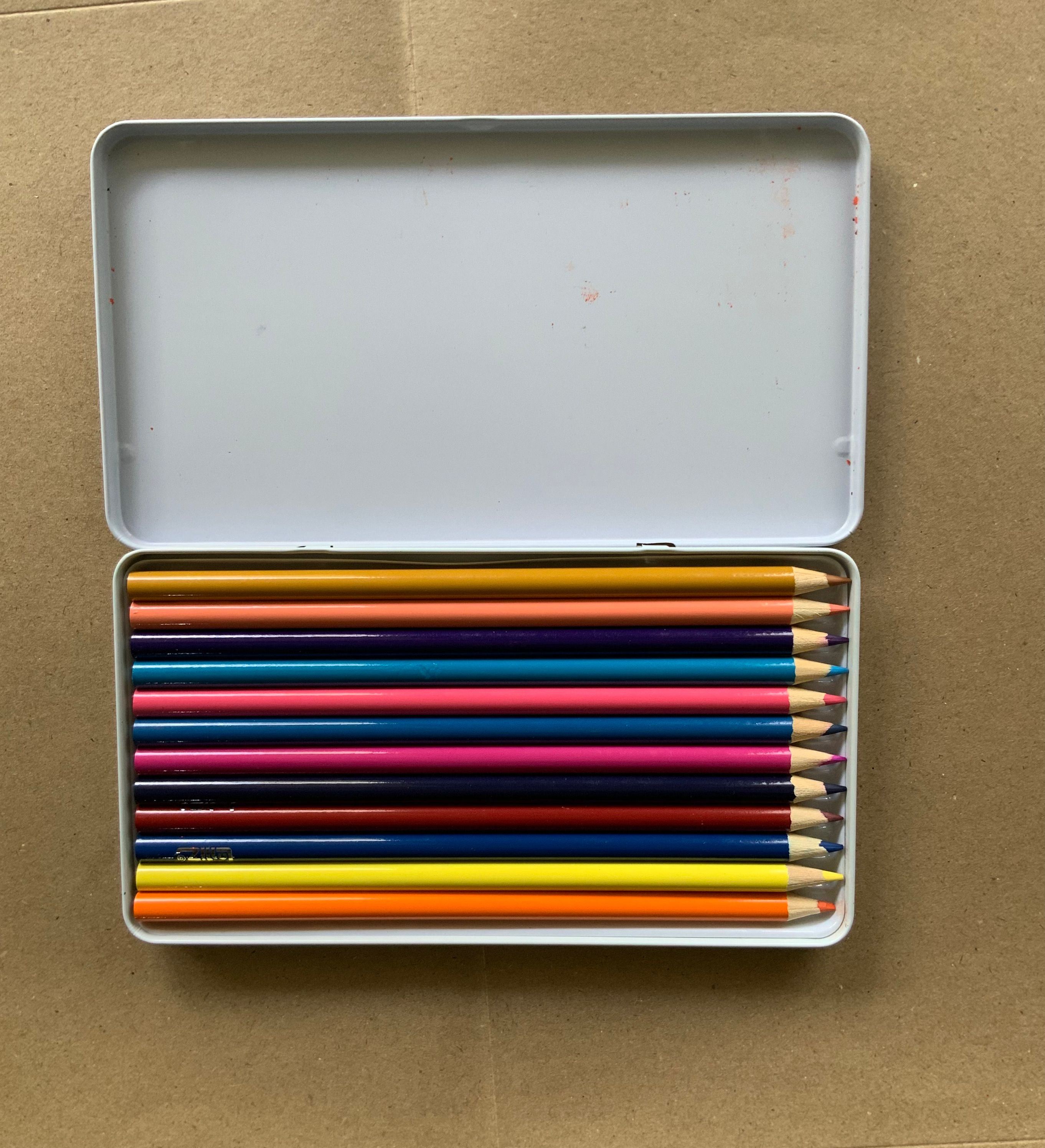 12-Color Premium Colored Pencil Set with Metal Tin Case – Vibrant Art Supplies for Students & Artists. SketchSet