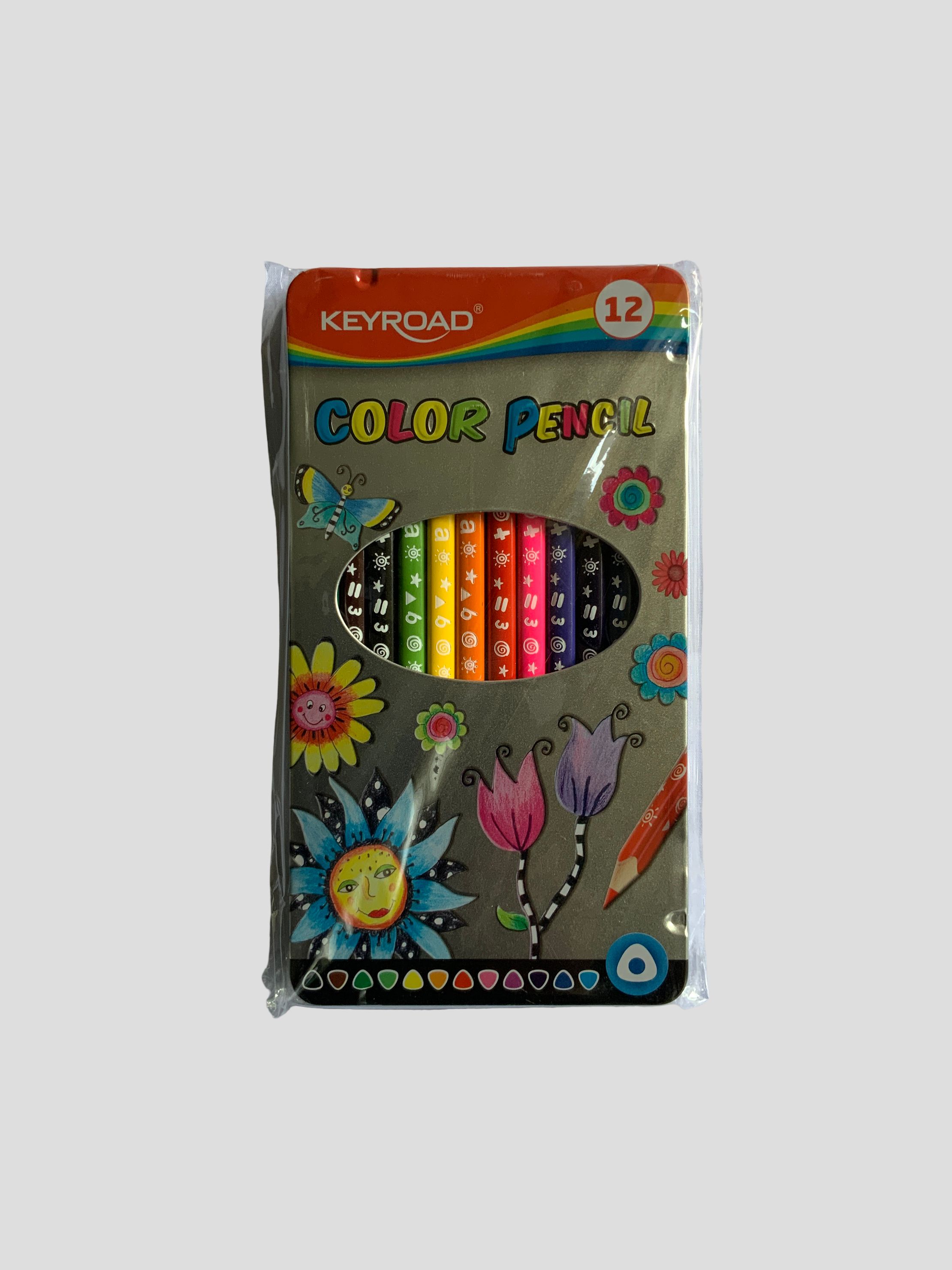 12-Color Premium Colored Pencil Set with Metal Tin Case – Vibrant Art Supplies for Students & Artists. SketchSet