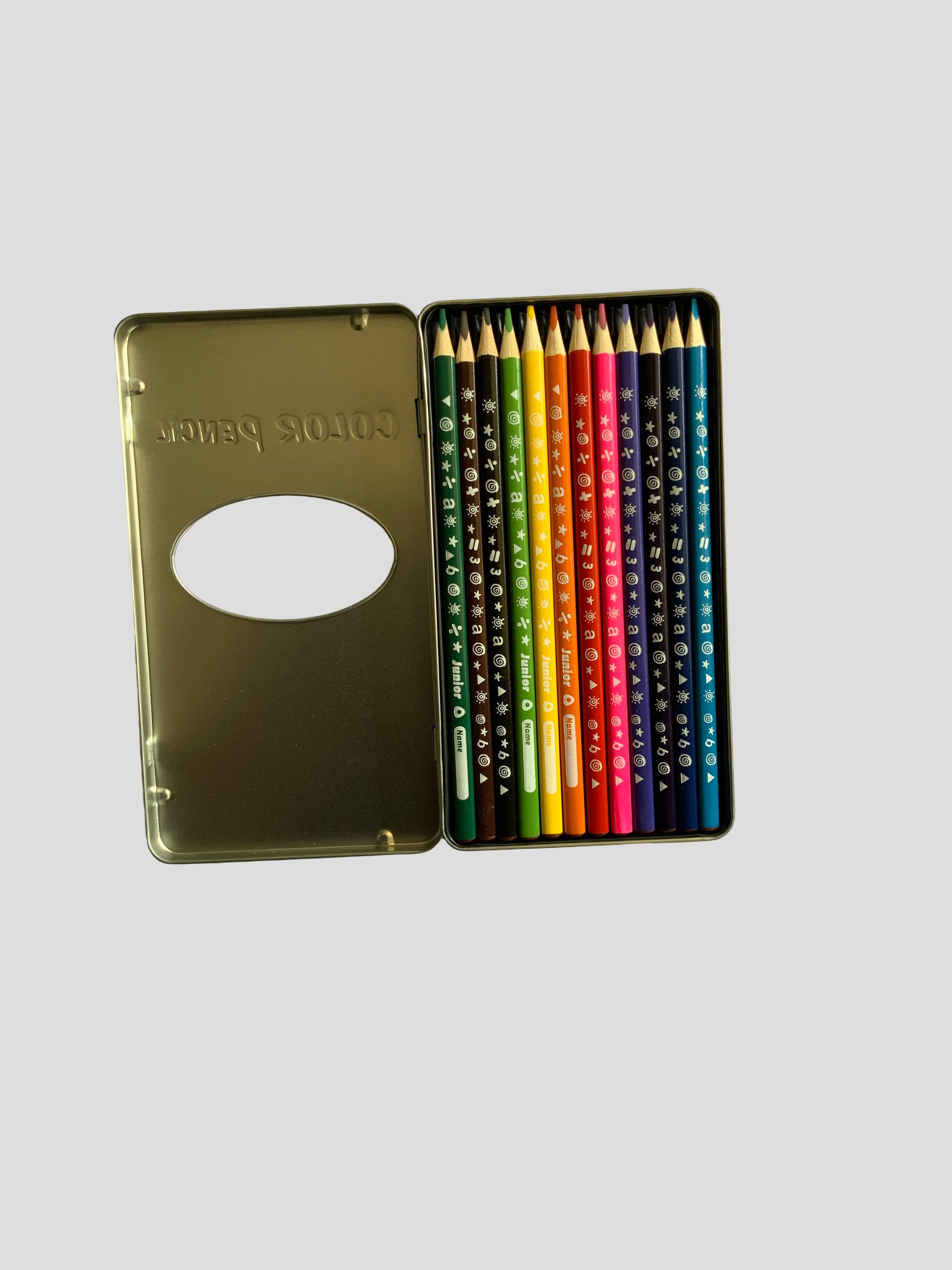 12-Color Premium Colored Pencil Set with Metal Tin Case – Vibrant Art Supplies for Students & Artists. SketchSet