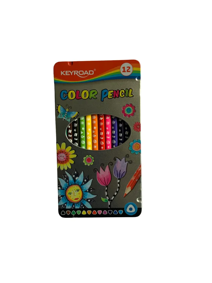 12-Color Premium Colored Pencil Set with Metal Tin Case – Vibrant Art Supplies for Students & Artists. SketchSet