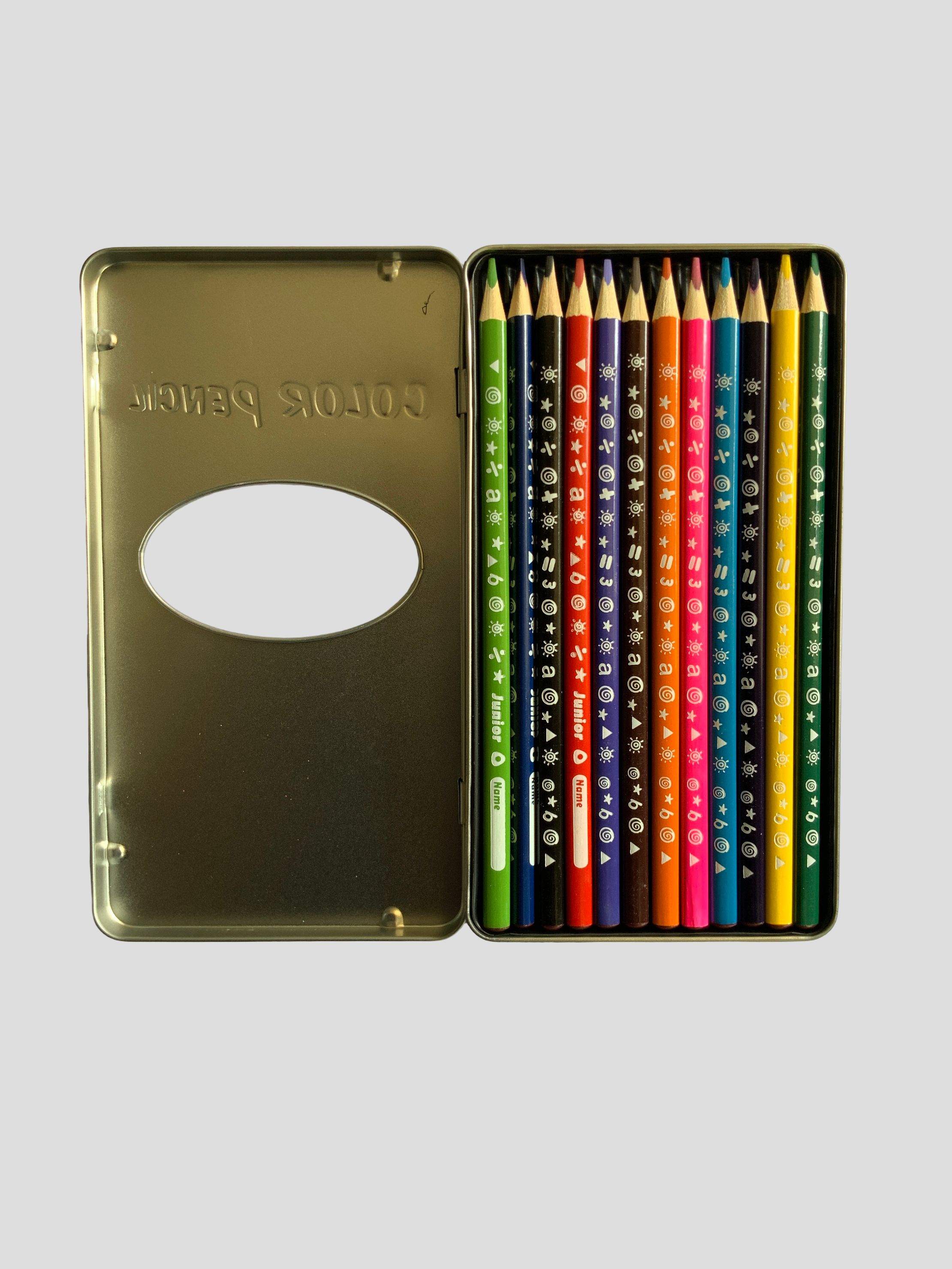 12-Color Premium Colored Pencil Set with Metal Tin Case – Vibrant Art Supplies for Students & Artists. SketchSet