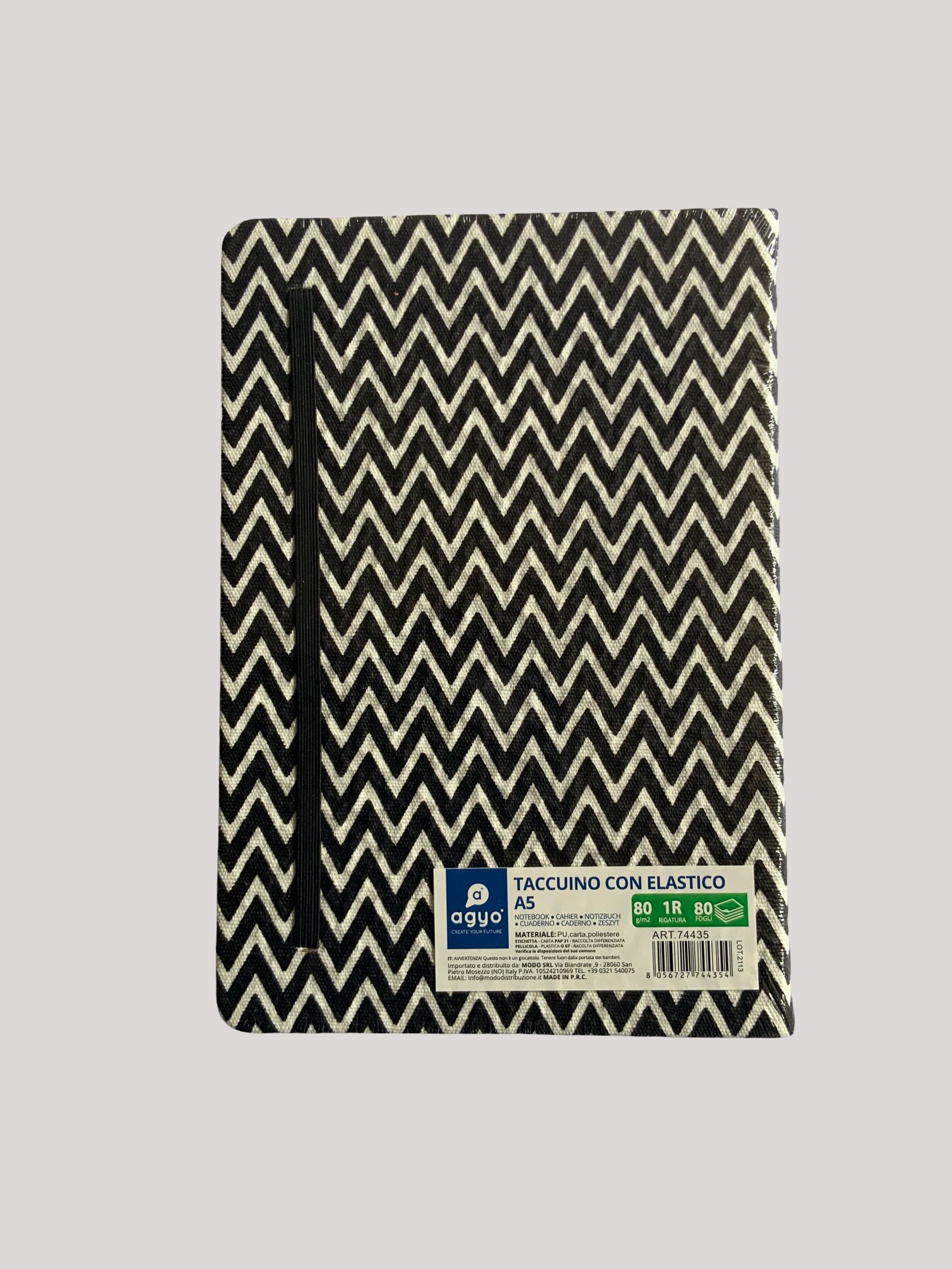 A5, A6, A7 160 pages Hard Cover Notebook, zigzag notebook, elastic band journal, lined pages, stylish notebook, school supplies, office notebook, gift notebook NOTEPADS