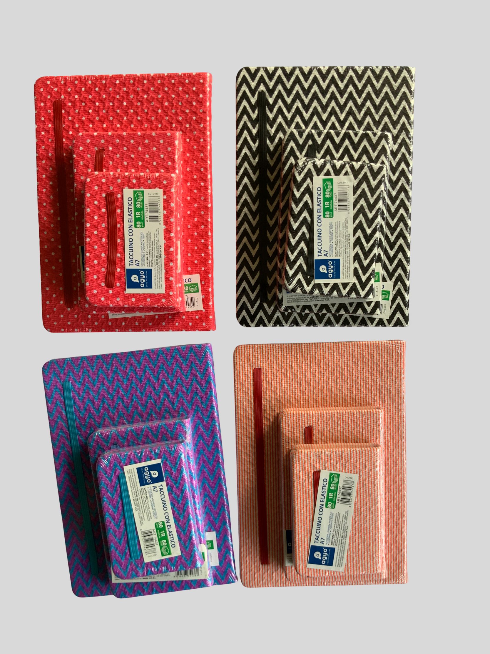 A5, A6, A7 160 pages Hard Cover Notebook, zigzag notebook, elastic band journal, lined pages, stylish notebook, school supplies, office notebook, gift notebook NOTEPADS