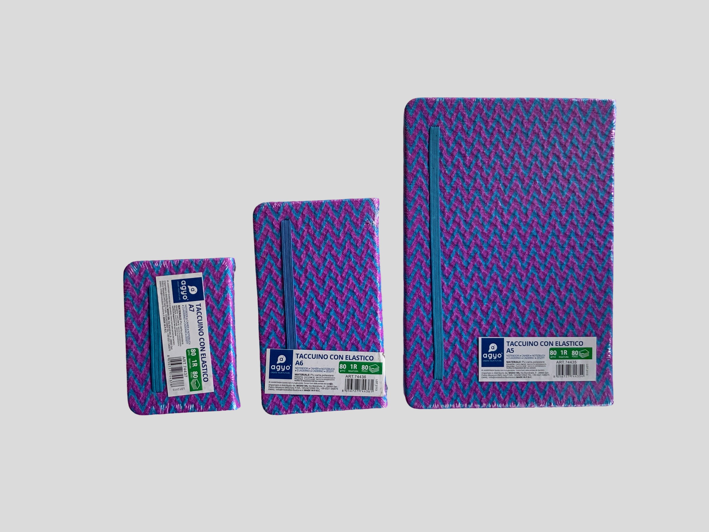 A5, A6, A7 160 pages Hard Cover Notebook, zigzag notebook, elastic band journal, lined pages, stylish notebook, school supplies, office notebook, gift notebook NOTEPADS