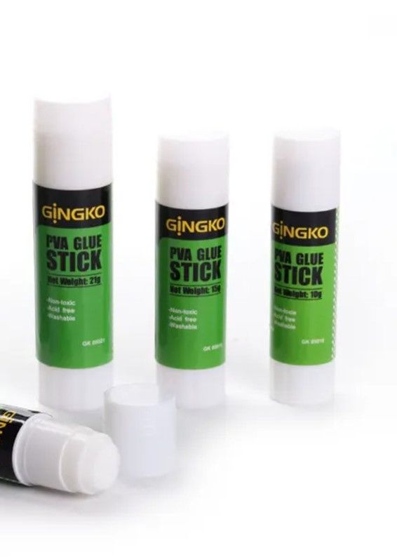 Glue stick, 21/15/10g glue, Gingko glue, non-toxic adhesive, washable glue, acid-free glue, school supplies, office stationery, craft glue, paper glue, mess-free glue stick