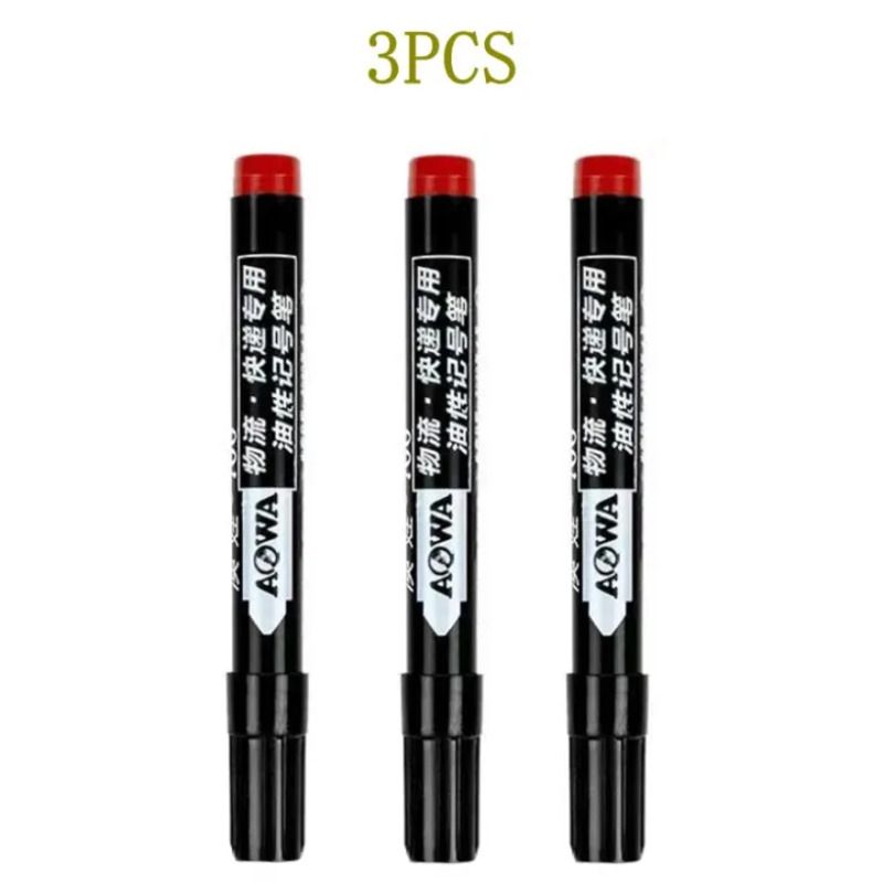AOWA 701 Permanent Marker Pen (Box of 10)  Blue/Red/Black Waterproof Permanent Marker Set Office/School Marker Pens