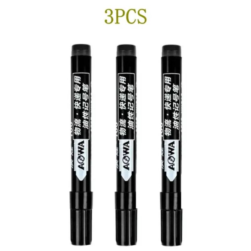 AOWA 701 Permanent Marker Pen (Box of 10)  Blue/Red/Black Waterproof Permanent Marker Set Office/School Marker Pens