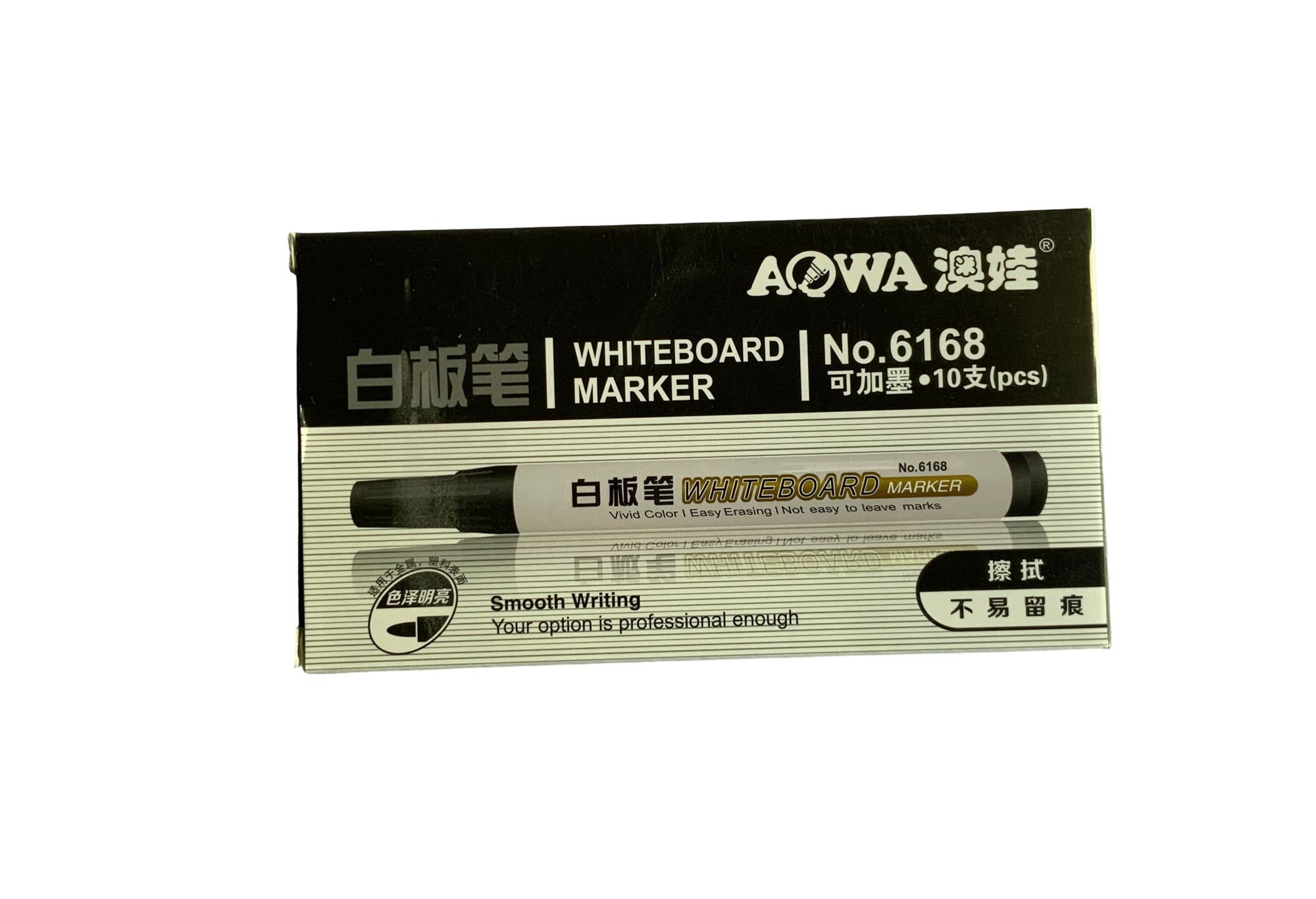 Aowa 6168 Whiteboard Marker Pen (Box of 10)  Dry Erase Marker Set  Refillable Whiteboard Markers Office & School Whiteboard Markers  (Red/Blue/Black)