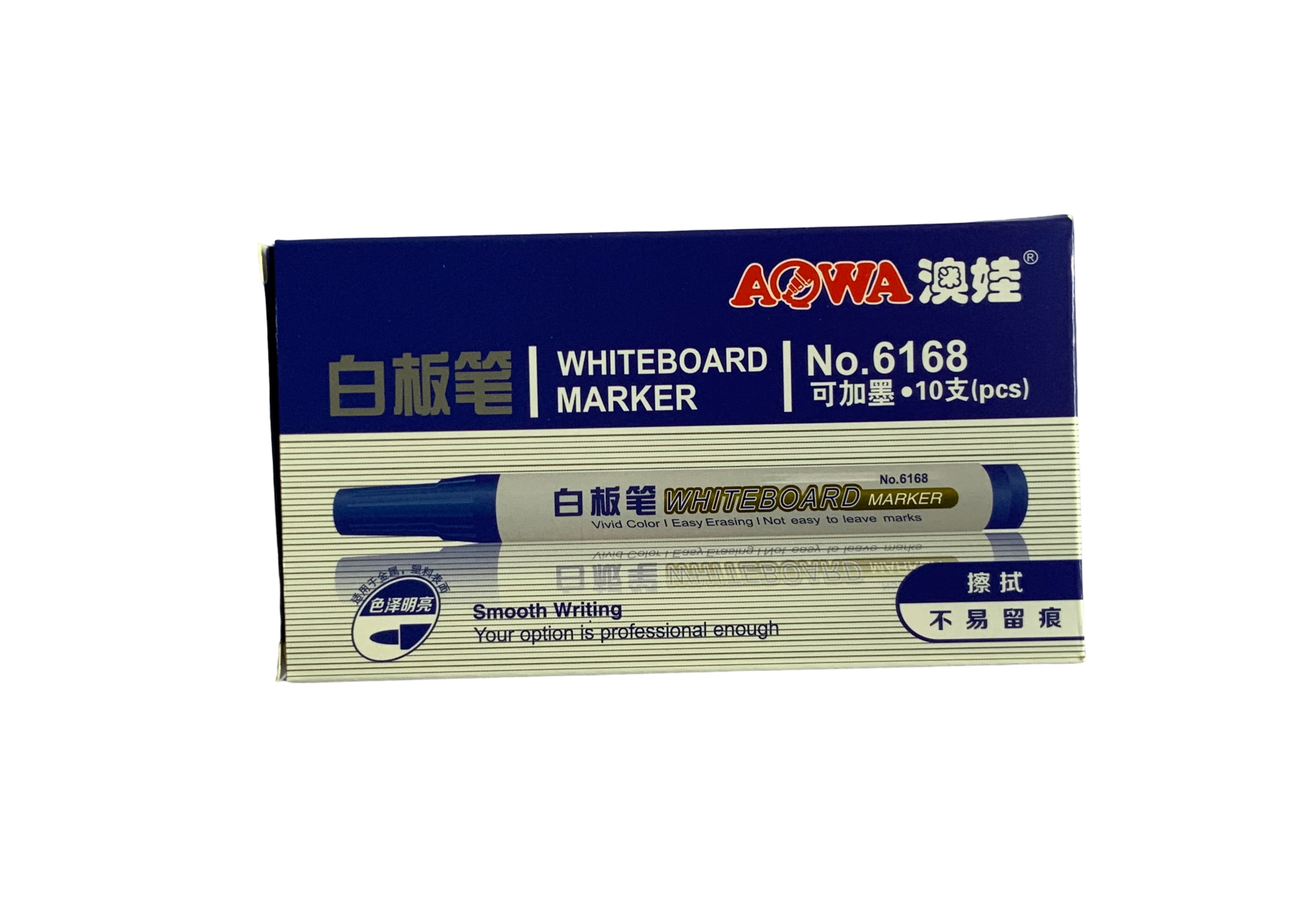 Aowa 6168 Whiteboard Marker Pen (Box of 10)  Dry Erase Marker Set  Refillable Whiteboard Markers Office & School Whiteboard Markers  (Red/Blue/Black)