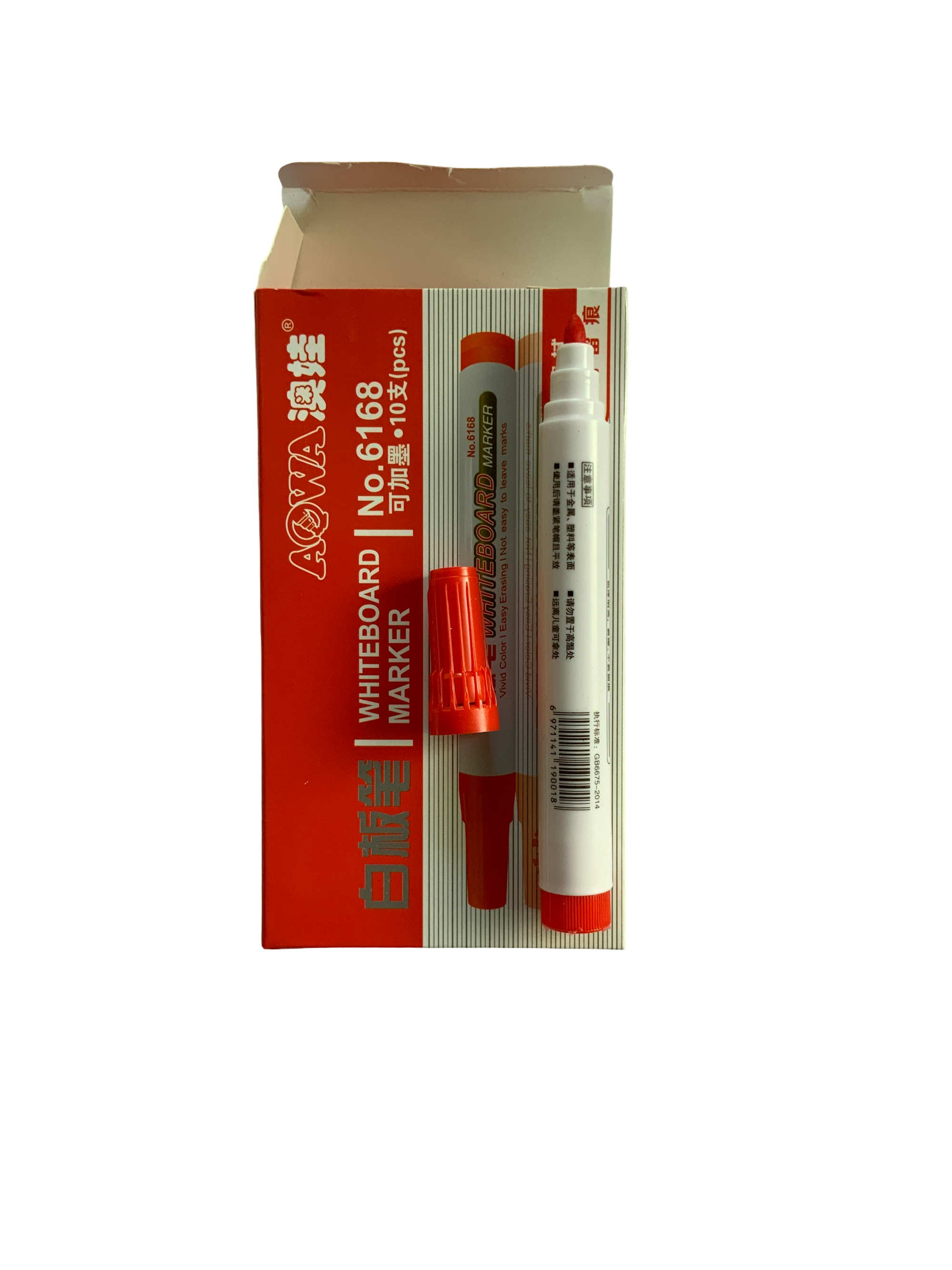 Aowa 6168 Whiteboard Marker Pen (Box of 10)  Dry Erase Marker Set  Refillable Whiteboard Markers Office & School Whiteboard Markers  (Red/Blue/Black)