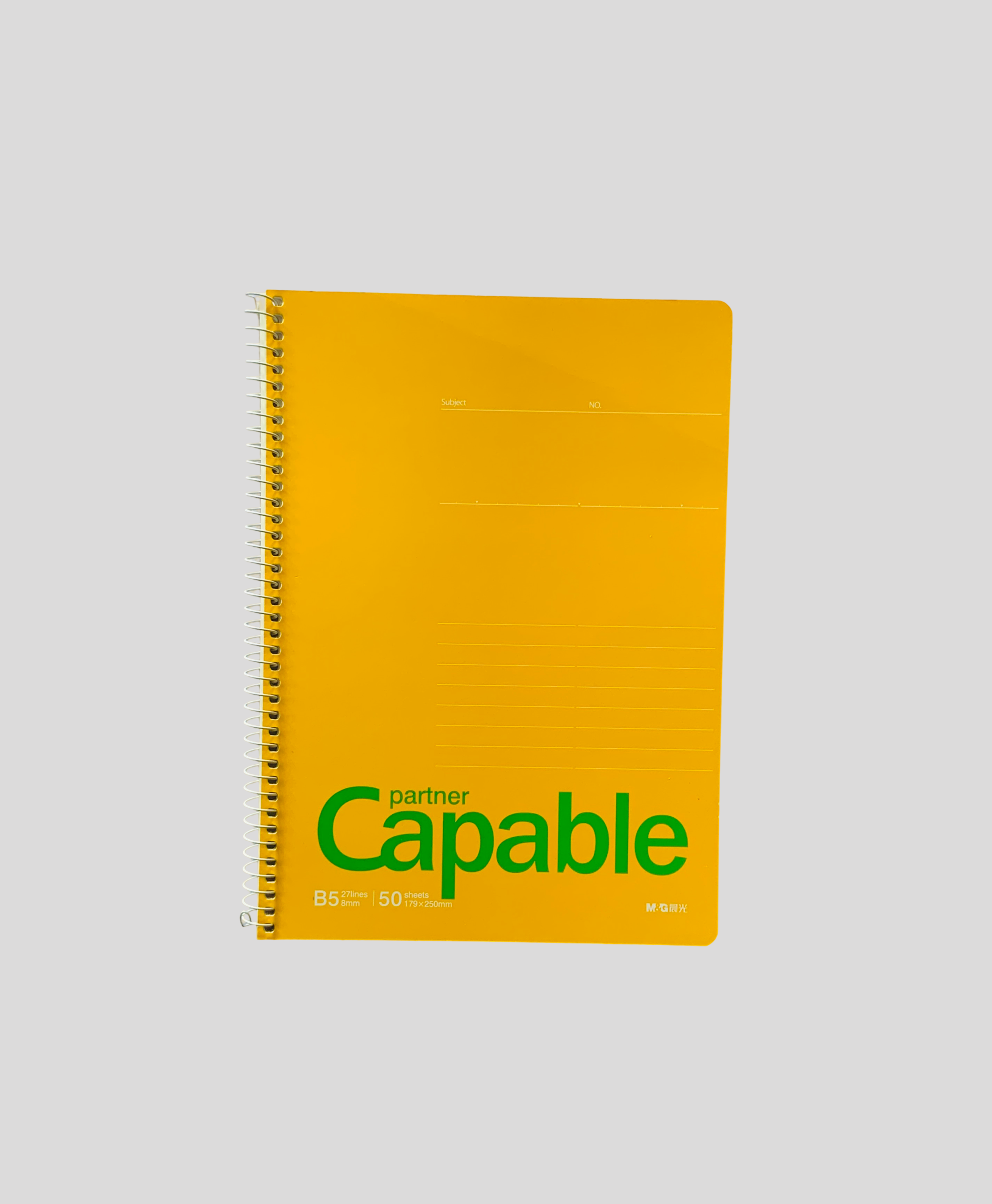 100 pages B5 notebook, spiral notebook, Partner Capable, lined notebook, minimalist design, school supplies, office supplies, colored NOTEPAD