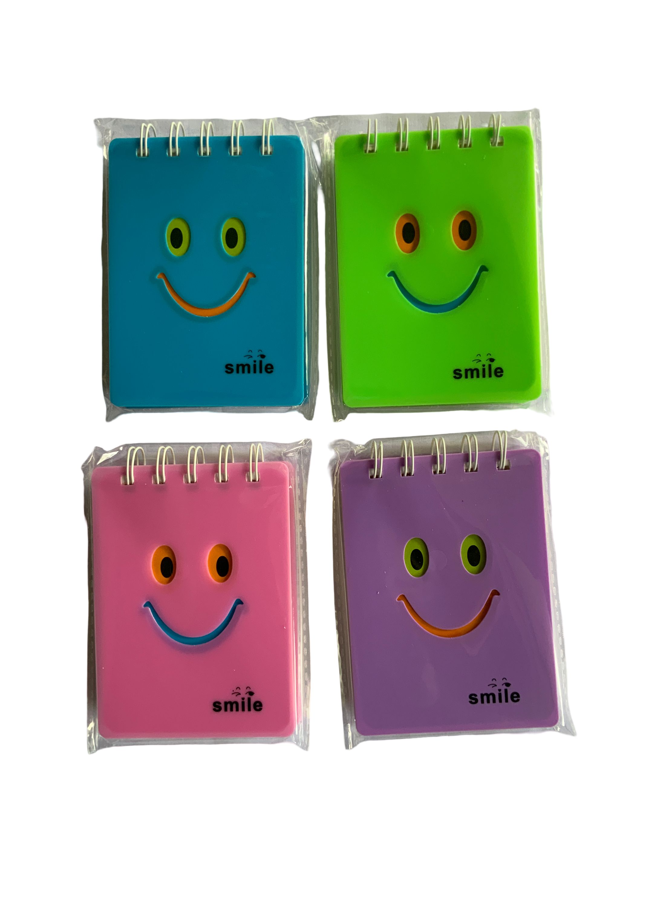 A7 Mini Spiral Smile Notebook  Pocket Smiley Face Notepad  Cute Spiral Memo Pad  Small Lined Spiral Notebook  Smile Face Flip Notepad