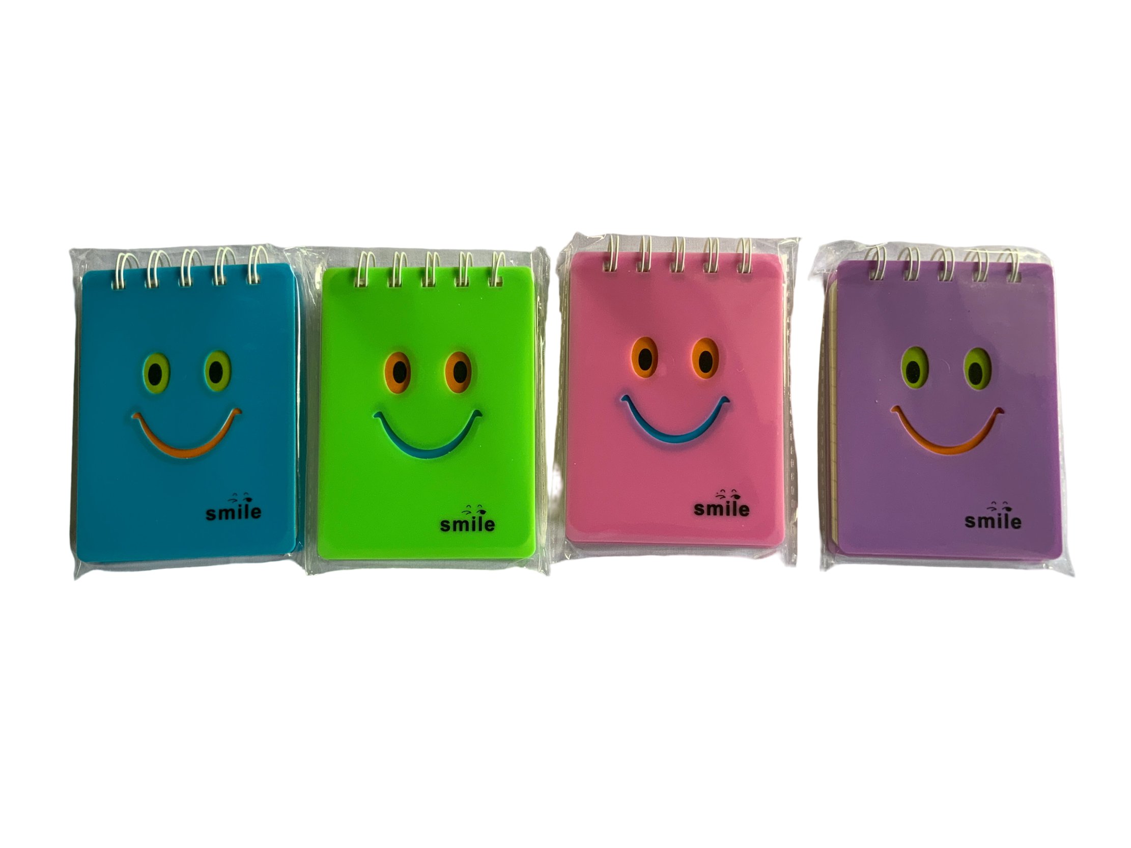 A7 Mini Spiral Smile Notebook  Pocket Smiley Face Notepad  Cute Spiral Memo Pad  Small Lined Spiral Notebook  Smile Face Flip Notepad