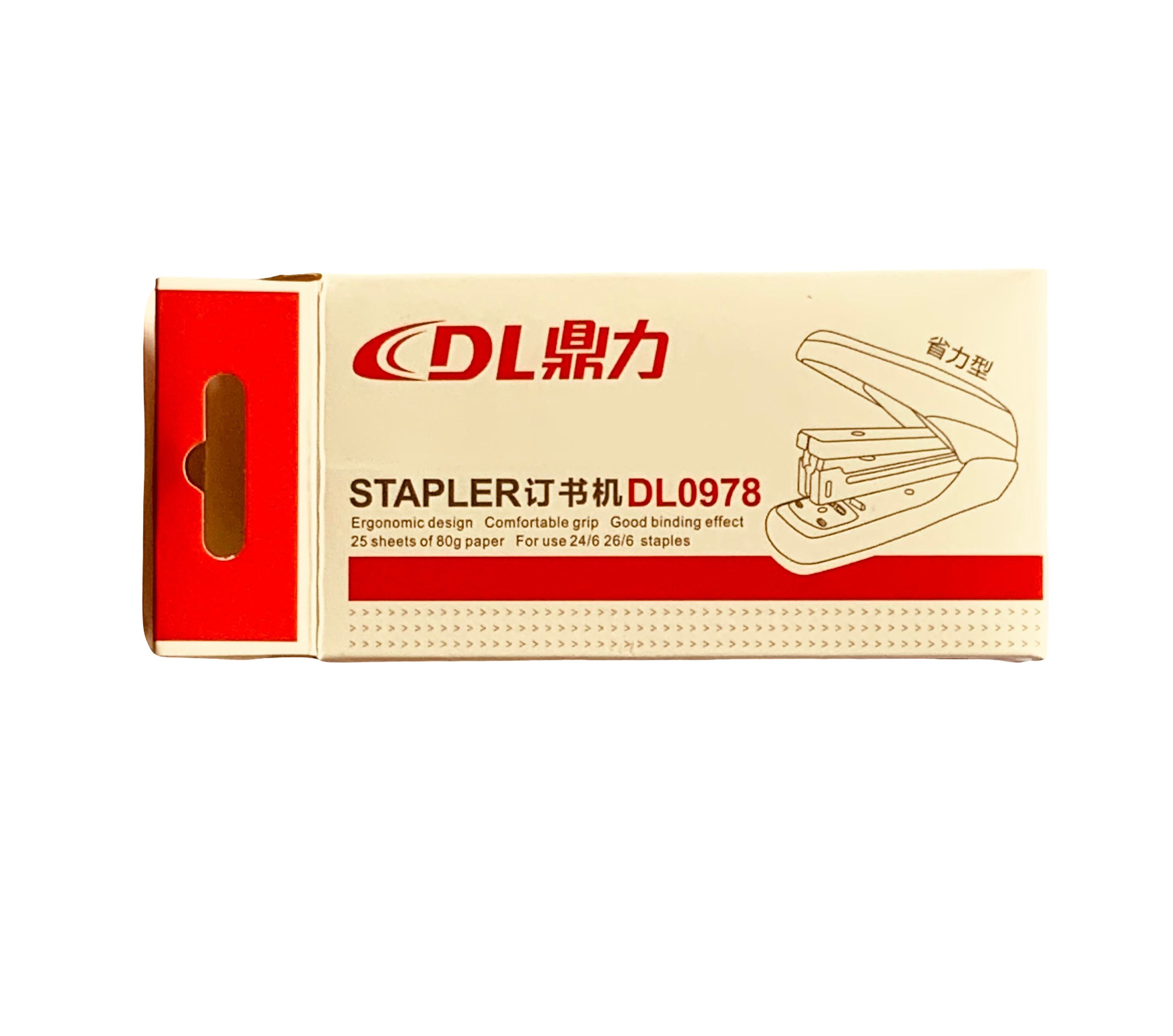 DL Stapler DL0978 Ergonomic Office Stapler 25 Sheets Desktop Stapler Compact Stapler for 24/6 & 26/6 Staples