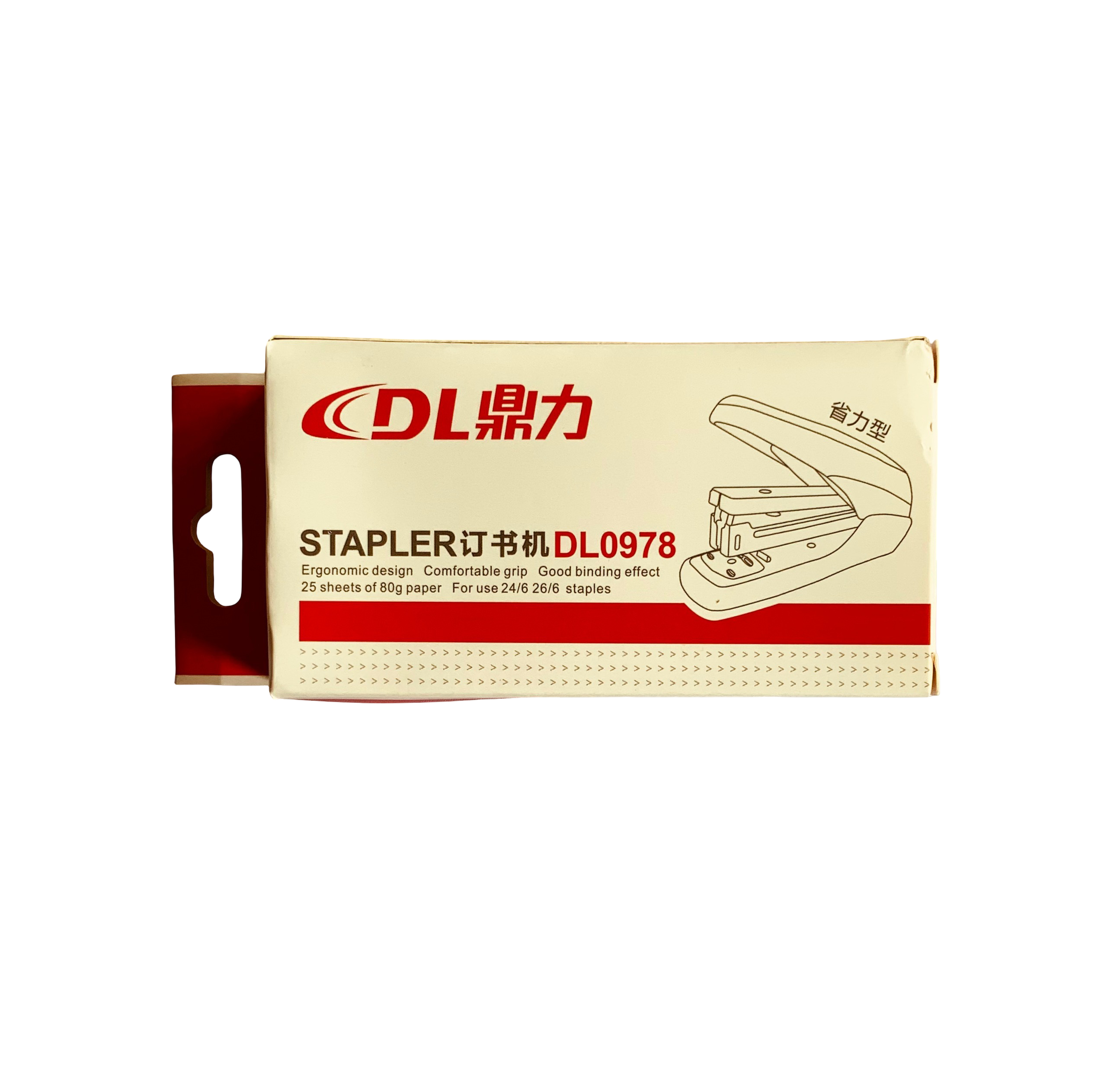DL Stapler DL0978 Ergonomic Office Stapler 25 Sheets Desktop Stapler Compact Stapler for 24/6 & 26/6 Staples